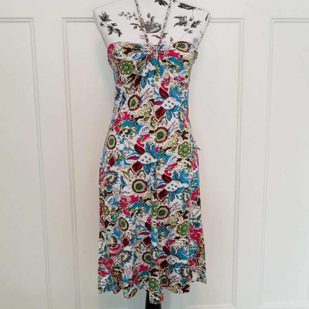 Guess Printed Strapless Dress